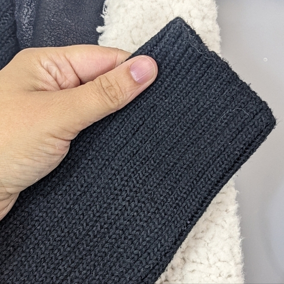 Skies are Blue Faux Suede and Sherpa Drape Front Jacket Sz S - Picture 3 of 11